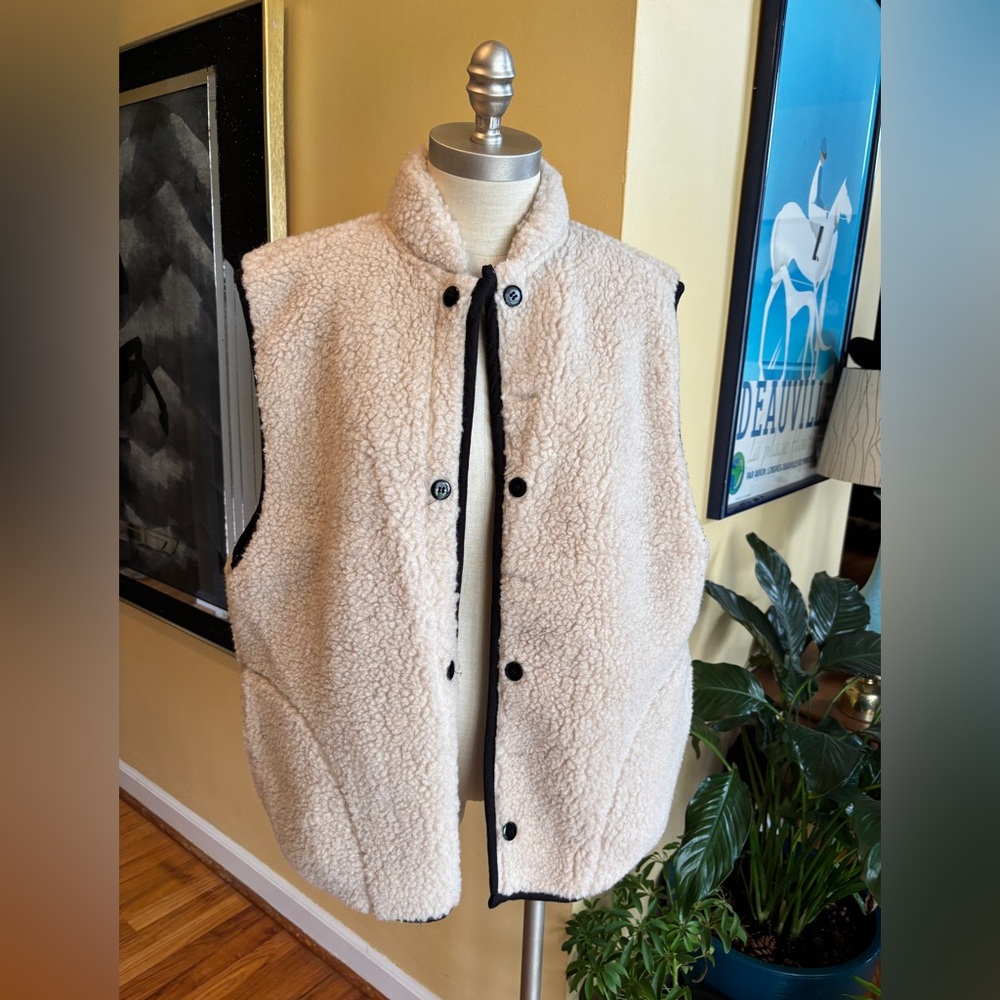 vintage outback trading company wool shearling vest